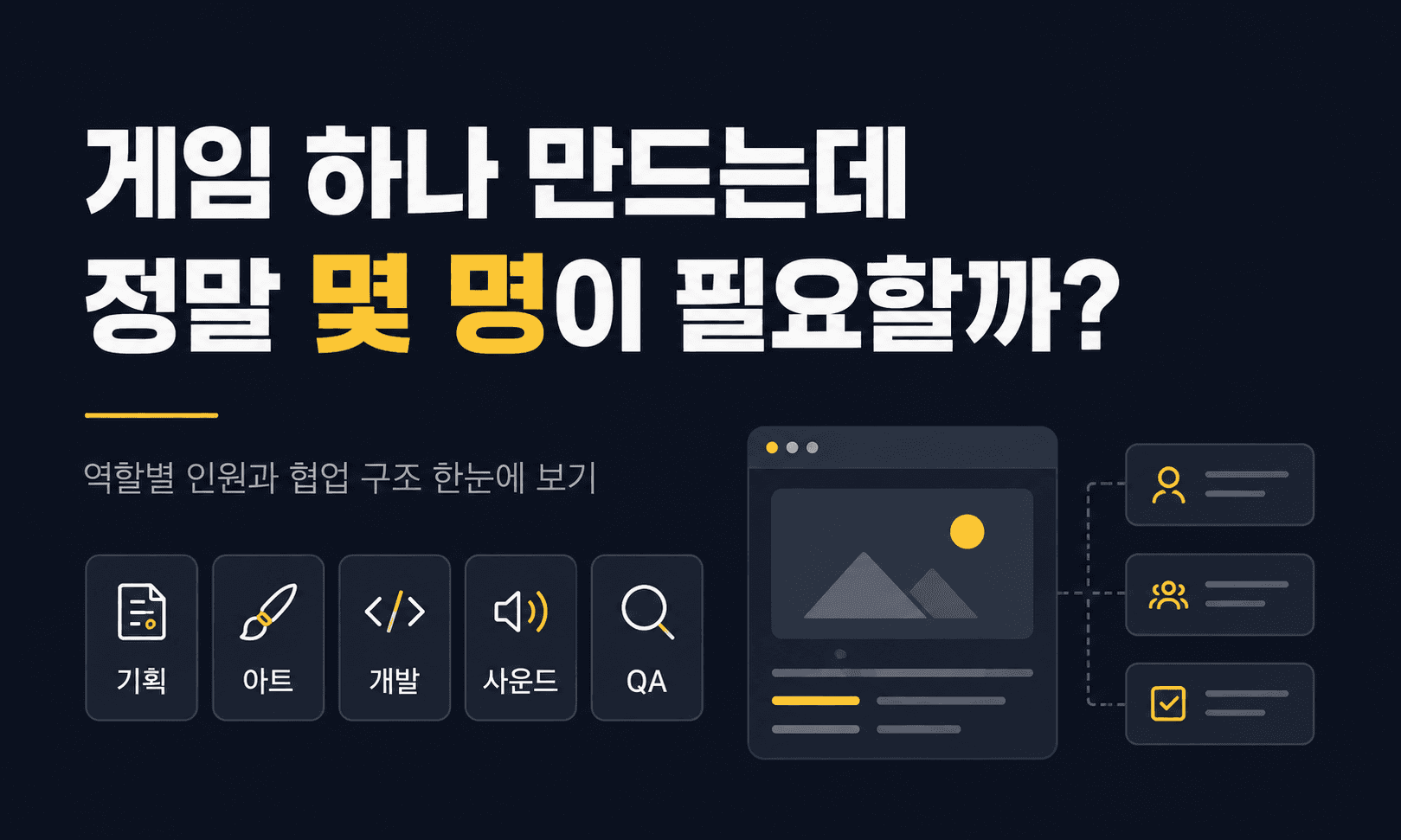 게임 하나 만드는 데 정말 몇 명이 필요할까?